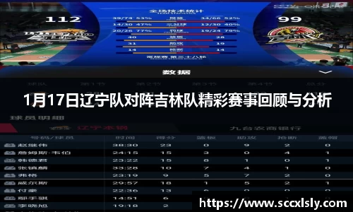 1月17日辽宁队对阵吉林队精彩赛事回顾与分析